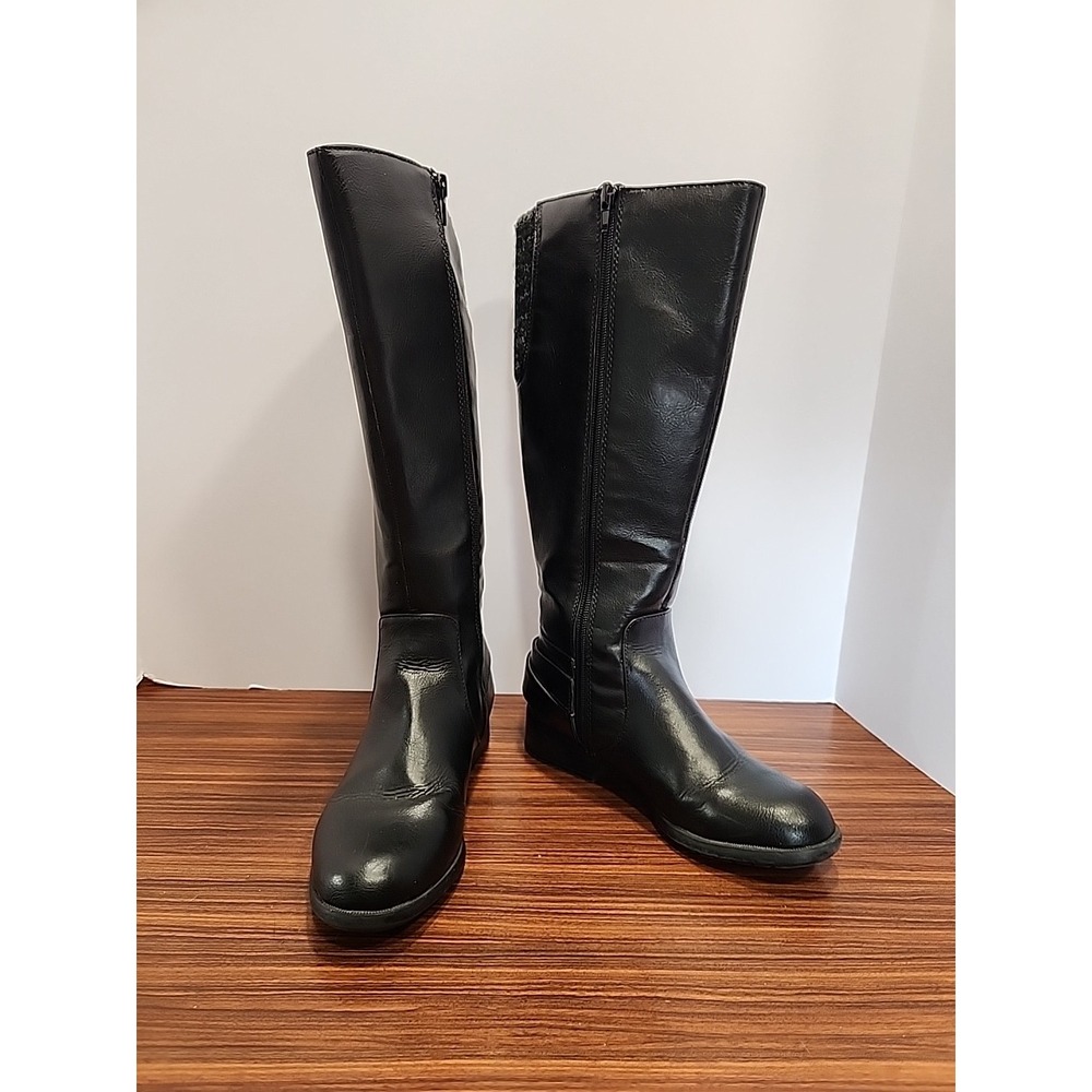 Life Stride Womens 6‎ M Stretchy Calf Black Knee High X-Amy Riding Boot
